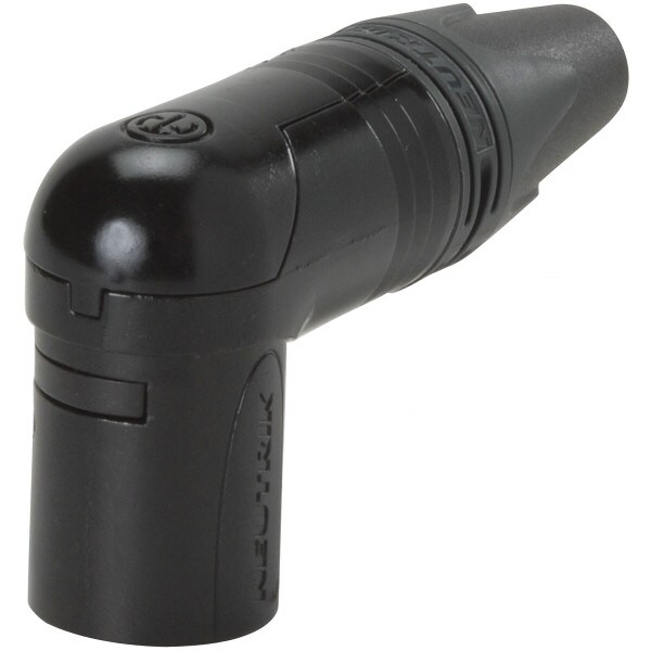 Main product image for Neutrik NC3MRX-B XLR Right Angle Male Black Gold 092-027